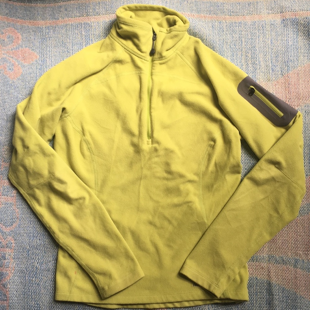 Eddie Bauer first ascent neon green zip-up
